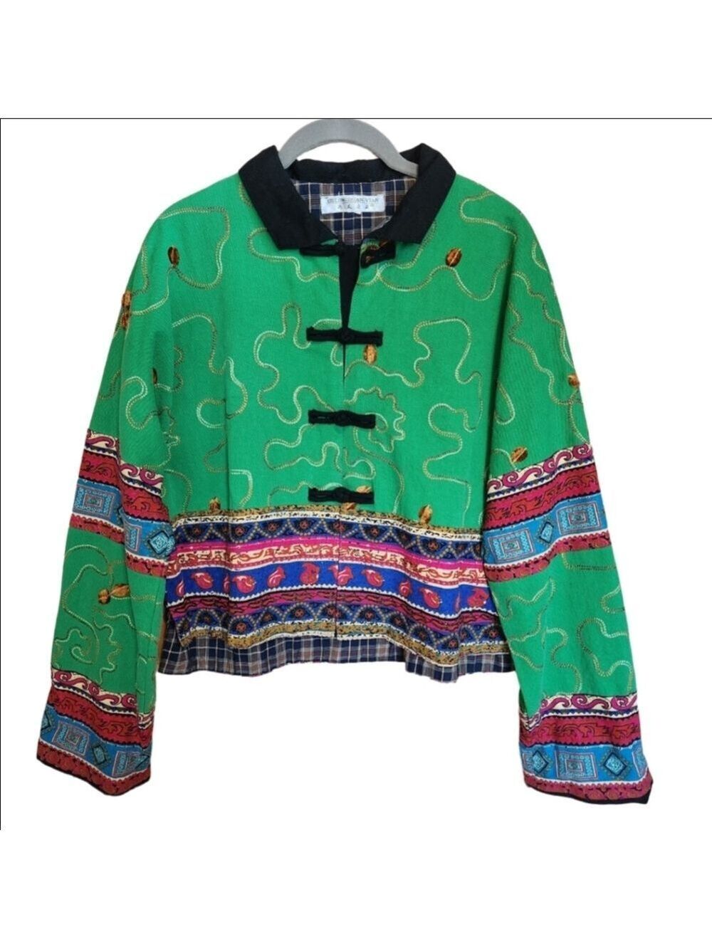 TANGZHAUANG CHINESE TANG SUIT TYPE JACKET VIBRANT COLOR SMALL EUC